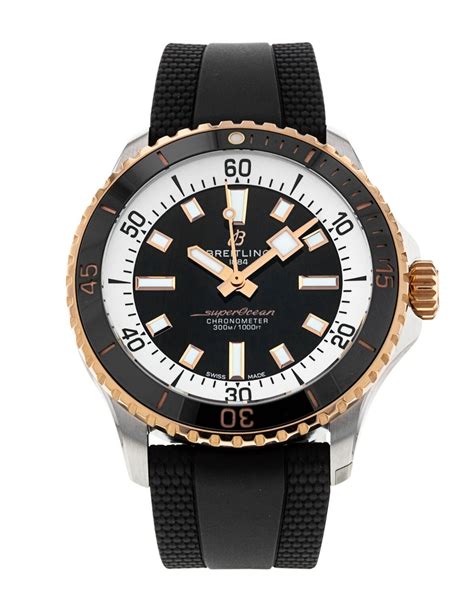 breitling superocean rose gold bezel price|breitling superocean u17375.